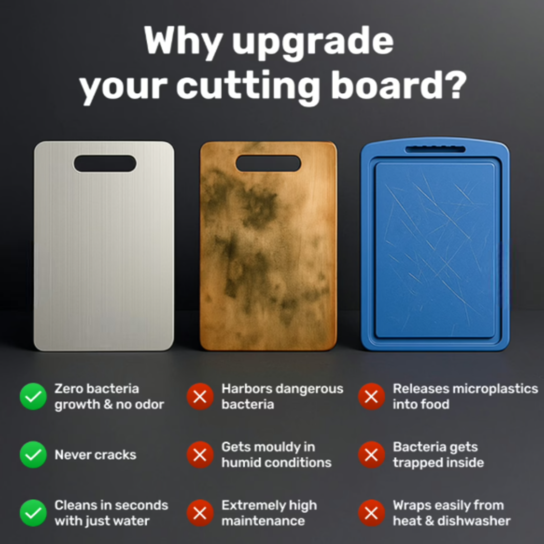 100% Pure Titanium Cutting Board