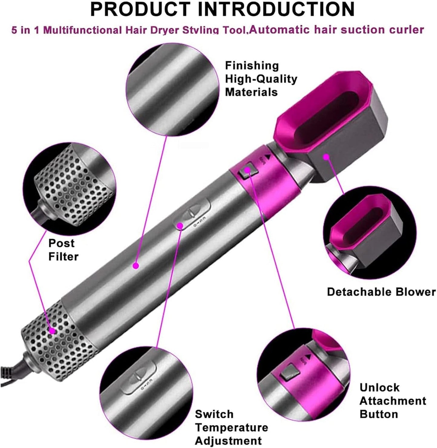 5-in-1 Hot Airbrush Styler (Wholesale)